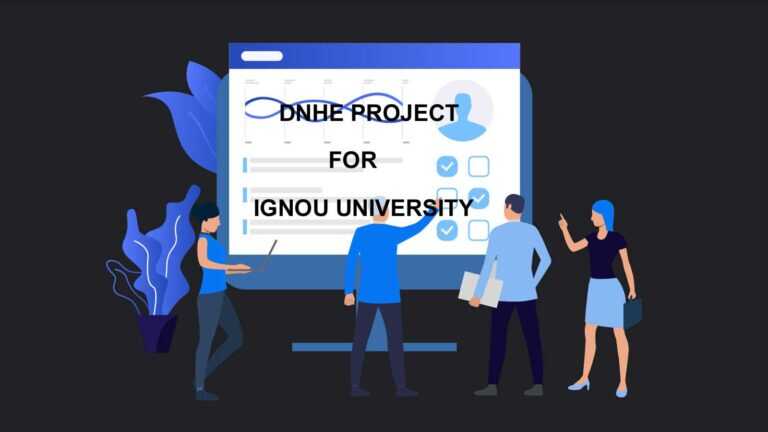 IGNOU DNHE Project Report DNHE 4 Solved Project