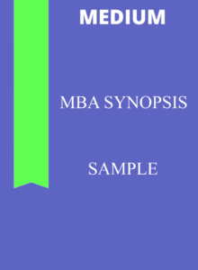 mba synopsis sample