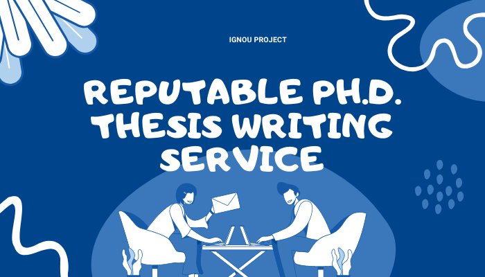 reputable PhD thesis writing service