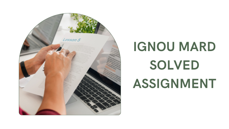 ignou mard assignment questions