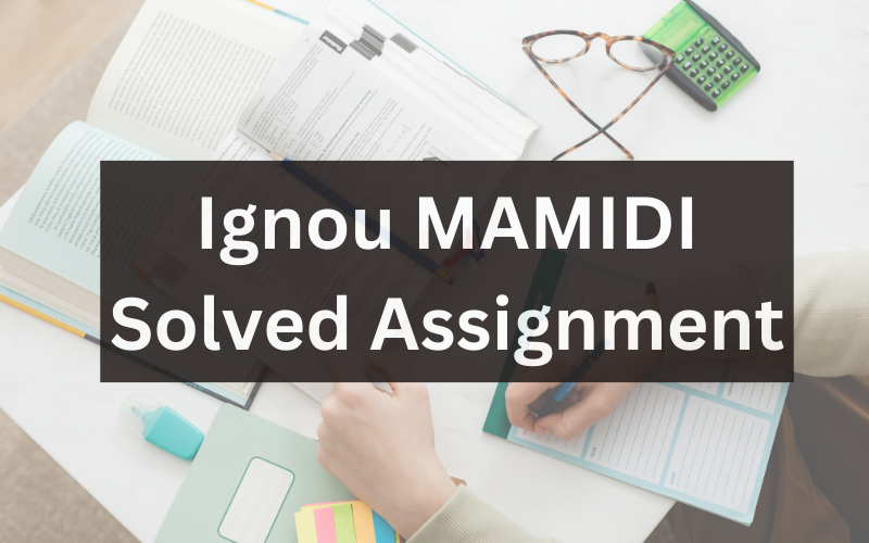 Ignou MAMIDI Solved Assignment