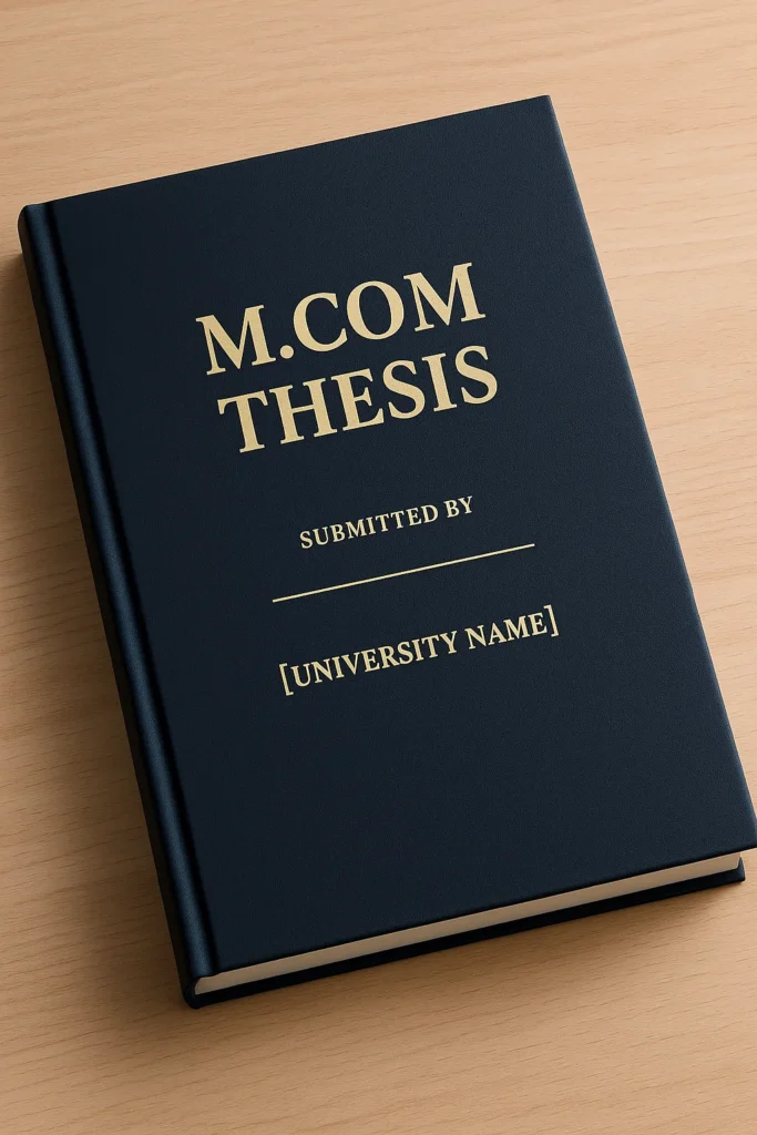 IGNOU MCom Project Topics