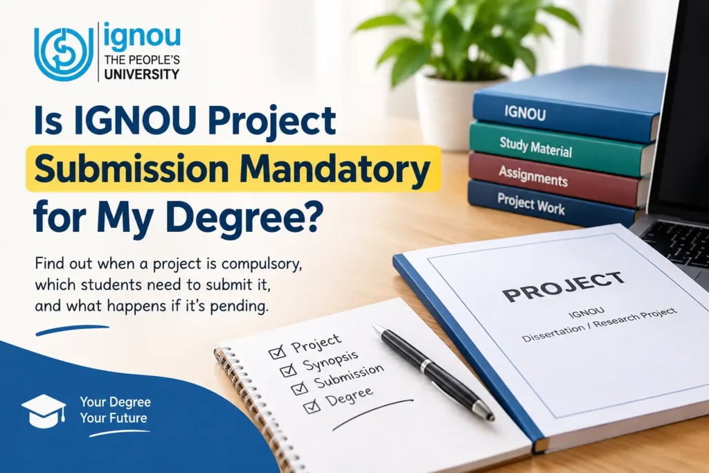 IGNOU project submission mandatory for degree completion